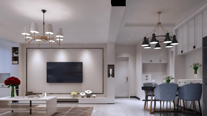 天一海尚陽(yáng)光兩室兩廳裝修案例